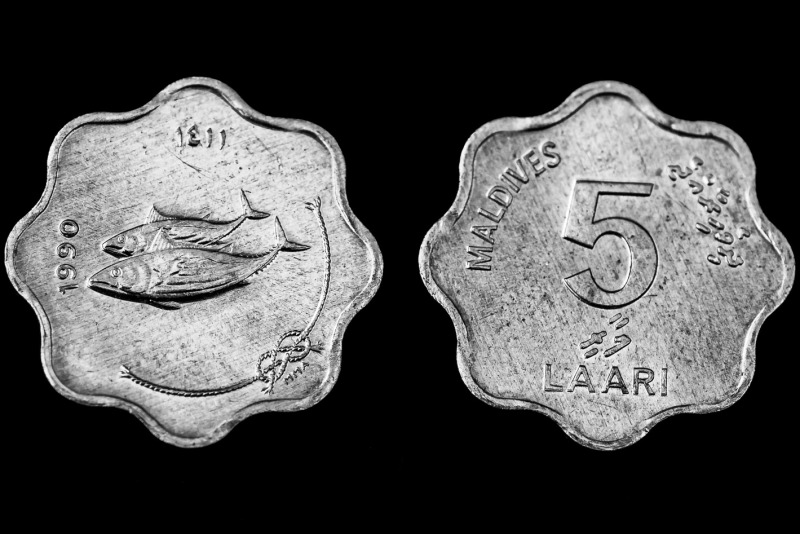photoMaldives 5-laari coins
